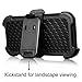 iPhone 6 Plus Case - Fintie Commander Series Three Layer Hard Shell Cover Holster with Built-in Rotating Stand and Belt Swivel Clip for Apple iPhone 6 Plus (5.5), Black