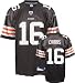 Joshua Cribbs Jersey: Reebok Brown Replica #16 Cleveland Browns Jersey - Medium