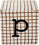 New Arrivals Letter Block P, Chocolate/White