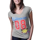 NBA Oklahoma City Thunder Ladies Little Miss NBA V-Neck T-Shirt - Ash (X-Large) Amazon.com