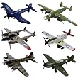 InAir WWII Planes 6 Piece Set with Aircraft ID Guide - Assortment 1