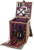 The Tuscan Carrier For Four with Set of 3 BBQ Tools - Picnic & Beyond