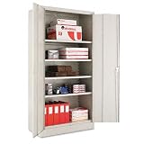 Alera : Quick-Assemble High Cabinet, 5 Shelves/1 Fixed, 36 x 18 x 72, Lt Gray -:- Sold as 2 Packs of - 1 - / - Total of 2 Each
