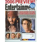 Entertainment Weekly January 27 2006 - Johnny Depp, Tom Cruise, Tom Hanks, Julia Roberts, The Sopranos (Volume #860) book cover