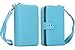 iPhone 7 Case, iPhone 7 Zipper Wallet Case, Pasonomi PU Leather Protective Shell Detachable Folio Flip Holster Carrying Case with Strap and Card Holder for iPhone 7 (Blue)