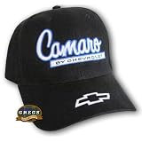 Camaro By Chevrolet Bowtie Hat Cap Black by Gregs Automotive LLC