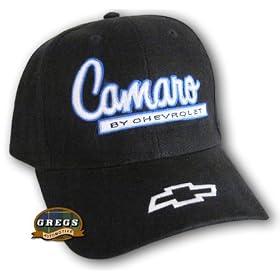 Camaro By Chevrolet Bowtie Hat Cap Black by Chevrolet Apparel