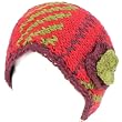 Winter HandKnit Himalaya Headwrap Headband Lined Red