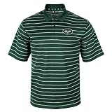 New York Jets Fan Pride Short Sleeve Striped Polo