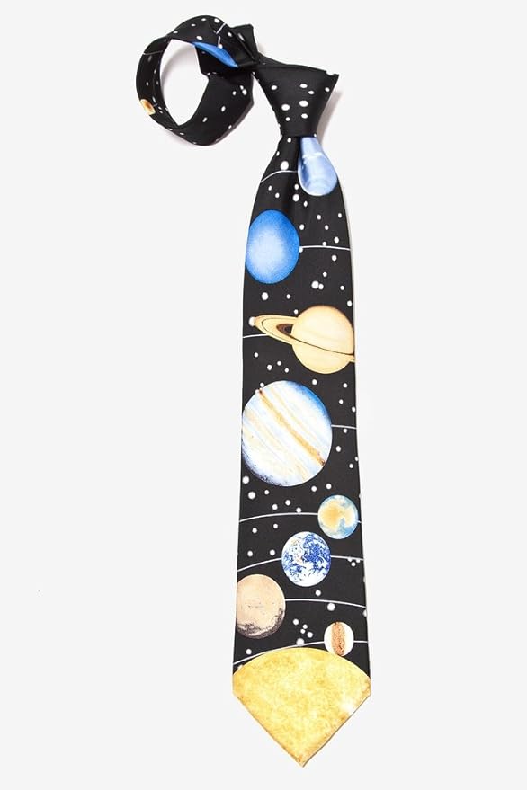 Black Silk Tie | Solar System Necktie at Amazon Men's Clothing ... Black Silk Tie | Solar System Necktie at Amazon Men's Clothing ...