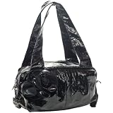 Renato Angi Italian Designer Black Patent Leather Opera Bag