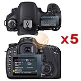 5 Top+Back LCD Screen 2in1 Protector For Canon Eos 7D