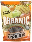 Good Sense Organic Dried & Unsulfured Apricots, 6-Ounce Bag (Pack of 6)
