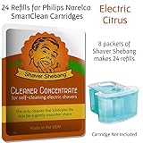 24 Refills for Philips Norelco SmartClean Cartridges - Electric Citrus