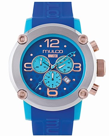 MULCO Chronograph blue band and blue dial watch MW2-9633-041 MULCO Chronograph blue band and blue dial watch MW2-9633-041