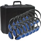 Califone Listening First Headphone 12 Pack with Storage case