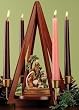 12" Wooden Christmas Tree Advent Taper Candle Holder