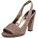 daniblack Women's Raya Platform Slingback Sandal,Taupe,7.5 M US
