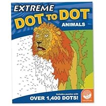 MindWare  Extreme Dot to Dot Animals Book  Puzzles Range from 300 to over 1,400 Dots  Features 8 2-Page Spreads
