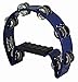 YMC Half Moon EZ Grip Tambourine 16 Jingles - Blue