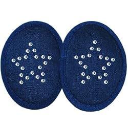 Denim - Genuine SWAROVSKI Crystal Embellished Ear Mitts Bandless Ear Muffs 100g ThinsulateTM Insulation DuPontTM Teflon&reg; (Various Colors/Styles)