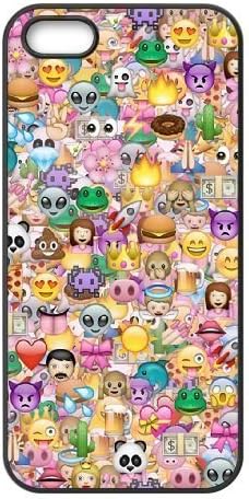 wugdiy Brand New Phone Case for iPhone 5,5S with diy Funny Emoji Face