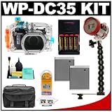 Canon WP-DC35 Waterproof Underwater Housing Case with UW Flash & Bracket + Batteries & Charger + Case + Tripod + Accessory Kit for PowerShot S90 Digital Camera