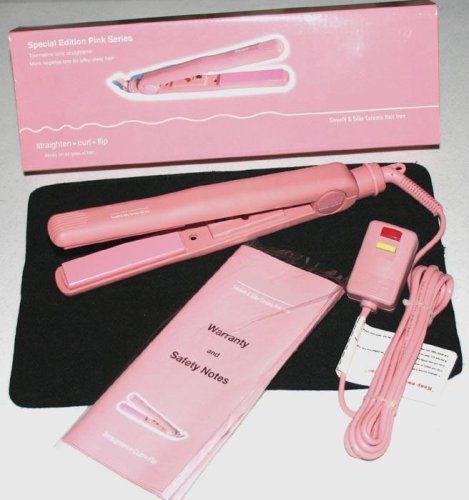 Special Edition PINK 1'' Ceramic Flat Hair Iron Tourmaline comes with CHI Infusion and Black Pouch Iron Pad