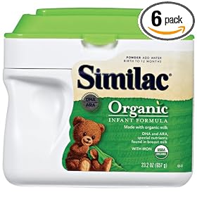 Similac Organic Powder, 23.2-Ounce Tubs (Pack of 6)