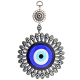 Evil Eye Protection Charm Wall Decoration - 9 Overall Length - 3.5 Main Evil Eye Diameter