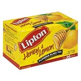 Lipton Black Tea, Honey & Lemon, Tea Bags, 20-Count Boxes (Pack of 12)