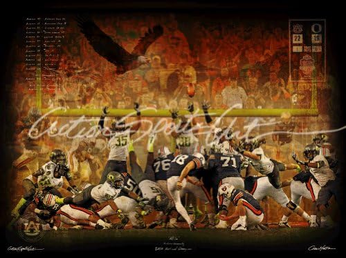 Auburn Tigers Artwork "All In" 11x14 Unframed Print