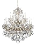 Schonbek 5075-82A Tourmaline / Swarovski Spectra La Scala Renaissance Fifteen Light Up Lighting Two Tier Chandelier from the La Scala Collection