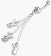 Long chains with a cascade of Playboy bunnies belly button ring