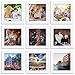 Home Margo, 4x4 Picture Frames White, Small Square Picture Frame, Instagram Frame, Set of 9, 4 by 4 Inch Square Small White Frames
