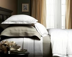 Pinzon 400-Thread-Count Egyptian Cotton Sateen Full/Queen Hotel Stitch Duvet Cover, Silver Gray