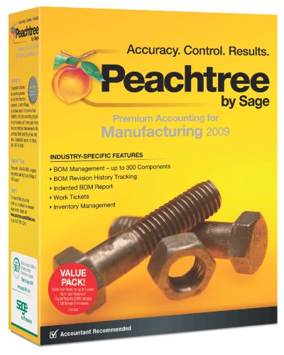 Cover image : Peachtree Premium Accounting for Manufacturing 2009 Multi-User Value Pack