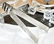 Silver Embossed Brass Ice Tongs