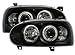 Produkt-Bild: Angel Eyes Scheinwerfer Set, passend f&uuml;r VW Golf 3 (alle). Ausf&uuml;hrung: Klarglas Schwarz.