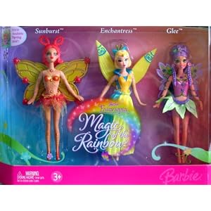 Barbie Fairytopia Magic of the Rainbow Mini Dolls Gift Pack: Sunburst, Enchantress and... by 