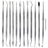 - Professional Grade 12pc Wax Carving Dental Spatula Polymer Clay Tool Set {+ 1pc name... by SEINC