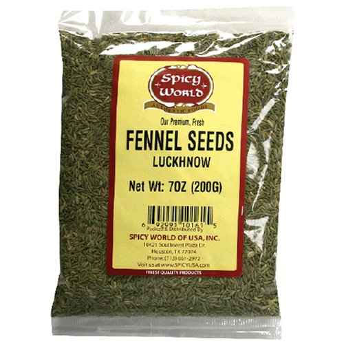 Spicy World Lukhnow Fennel Seeds, 7-Ounce Bags (Pack of 6)