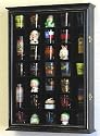 31-Shot Glass, Shooter Display Case Holder Cabinet , Black