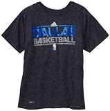 NBA Youth Dallas Mavericks Short Sleeve Heathered Spdwk Perf. Tee - R28D5Mma (Navy Heather, Large)