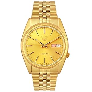 Seiko Men's SNXJ94 Automatic Goldtone Gold Dial Watch Seiko Men's SNXJ94 Automatic Goldtone Gold Dial Watch