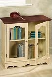 French Country Two door Lowboy Sideboard Buffet Table With Glass Doors