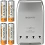 Sony Quick Battery Charger with 4 AA Ni-MH Rechargeable Batteries