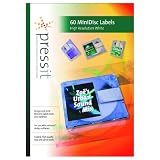 PressIt A4 Mini Disc Label (60)