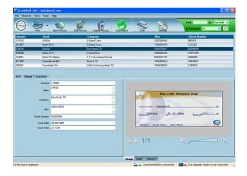 CSSN Scanshell.net Compact Light Weight Portable Check Scanner and Micr Reader to Powerfull Database