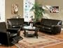 3pc Contemporary Havana Espresso Leather Chair Loveseat Sofa Set